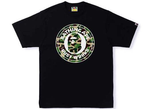 BAPE ABC Camo Single Color Busy Works Tee Black Green