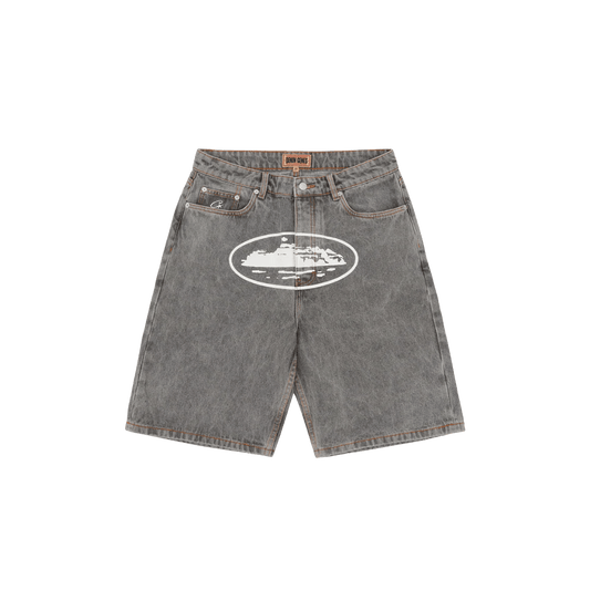 Corteiz Alcatraz Shorts Denim Light Grey