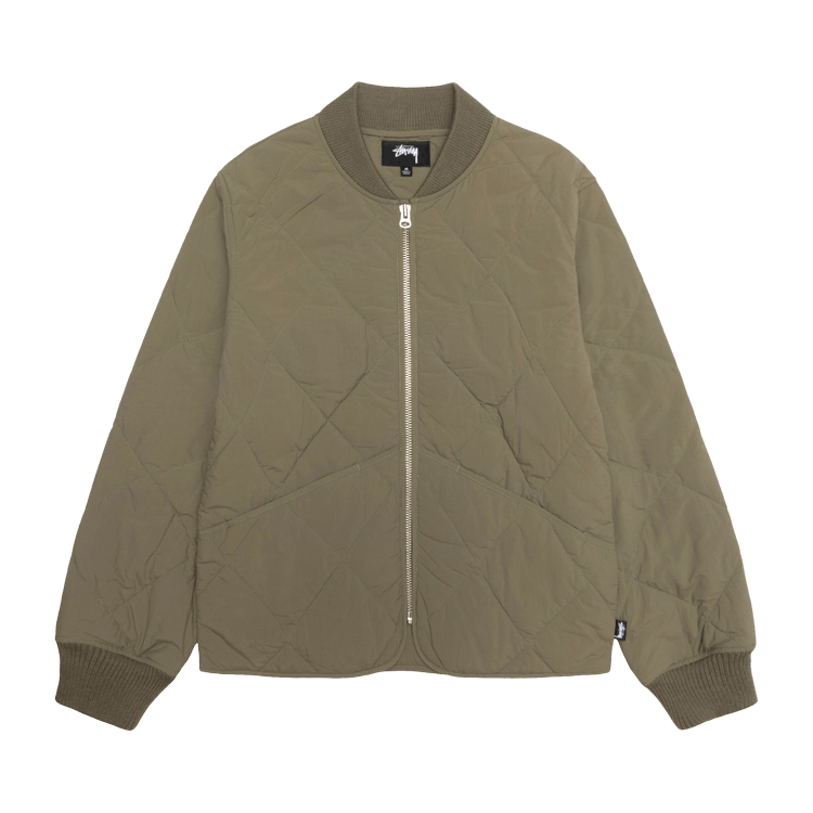 Stussy 8 Ball Quilted Liner Jacket Olive