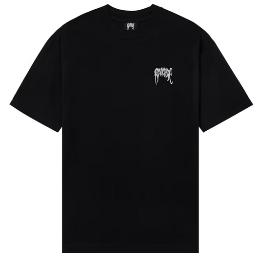 Revenge Embroidered Basic Tee Black