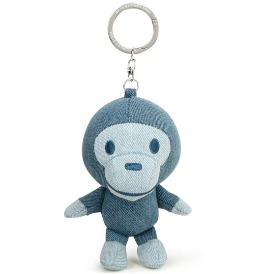 Bape Baby Milo Plush Keychain Denim