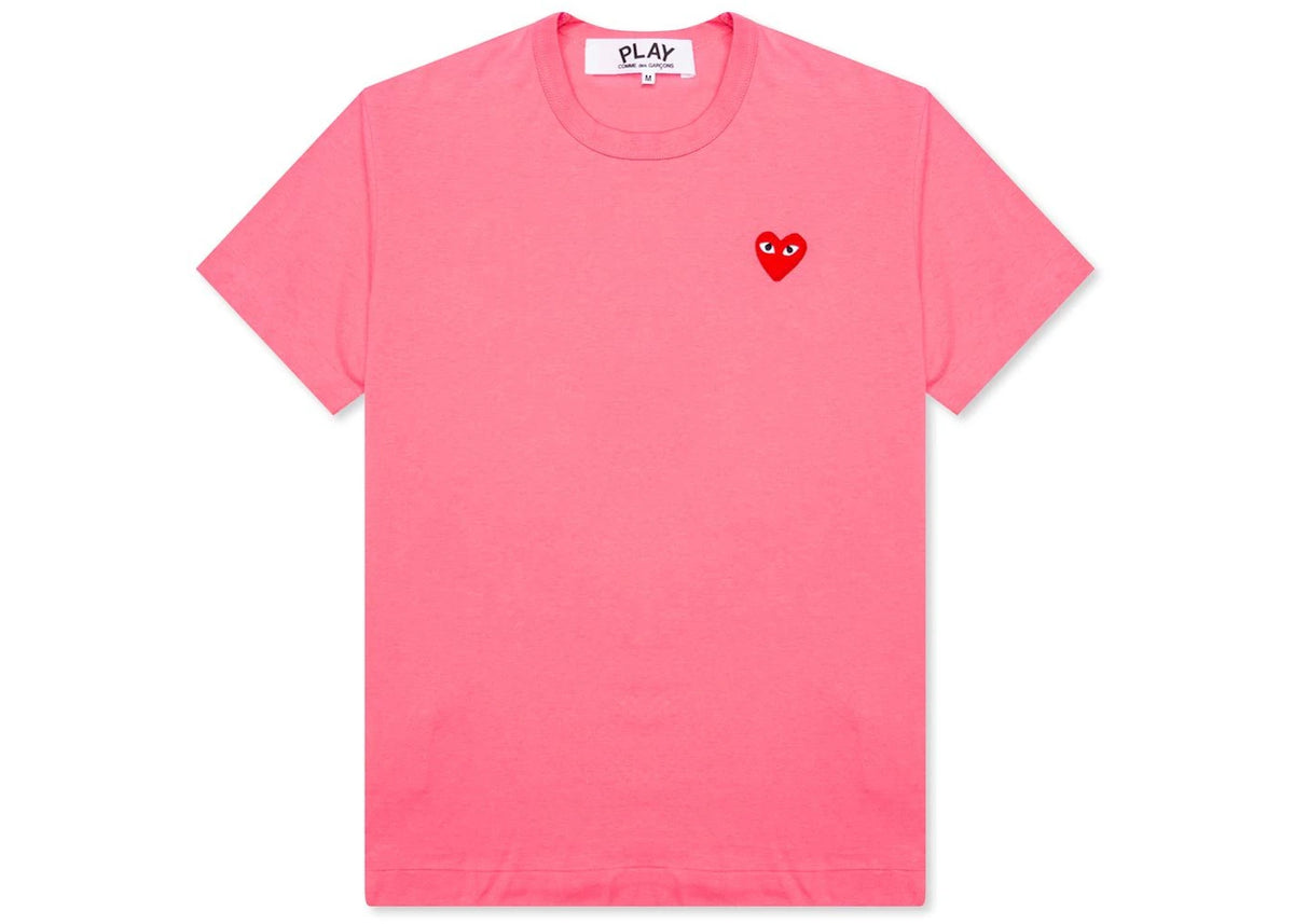 Comme des Garcons Play Pastelle Red Emblem T-shirt Pink