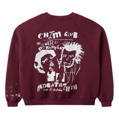 HMDD Burgundy Club Crewneck