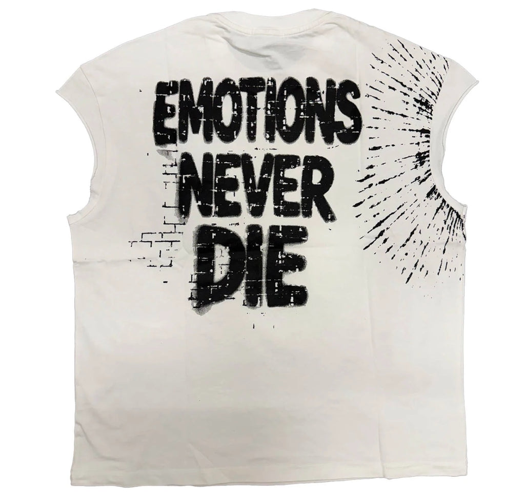 Mixed Emotion Starboy Sleeveless Tee White