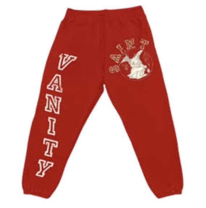 Saint Vanity Varsity Sweatpants Red