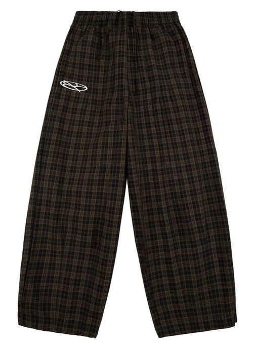 Boredom Kills Lounge Plaid Track Pants Black/Brown