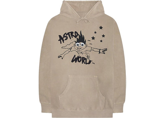 Travis Scott Astroworld Look Mom I Can Fly Hoodie Tan