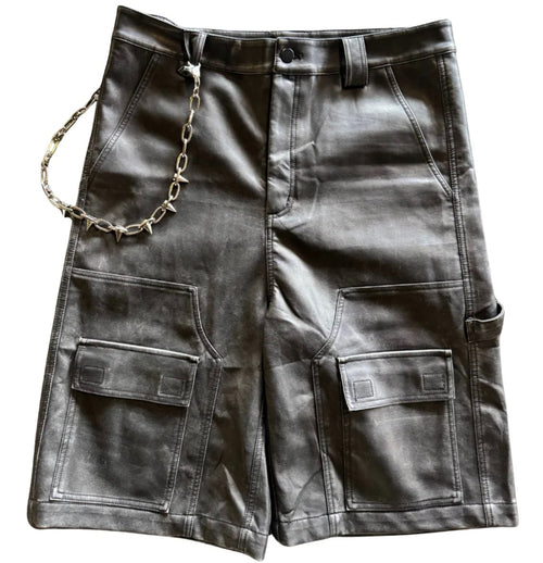 Ill Studios Washed Leather Shorts