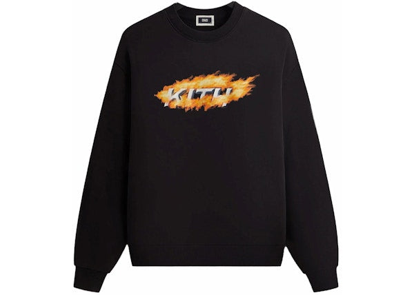 Kith Orbit Flame Vintage Nelson Crewneck Black