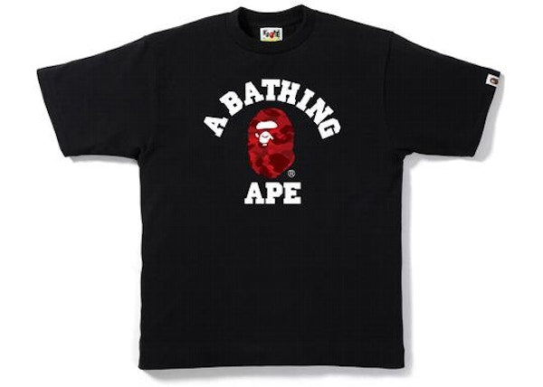 BAPE Color Camo College Tee Black/Red