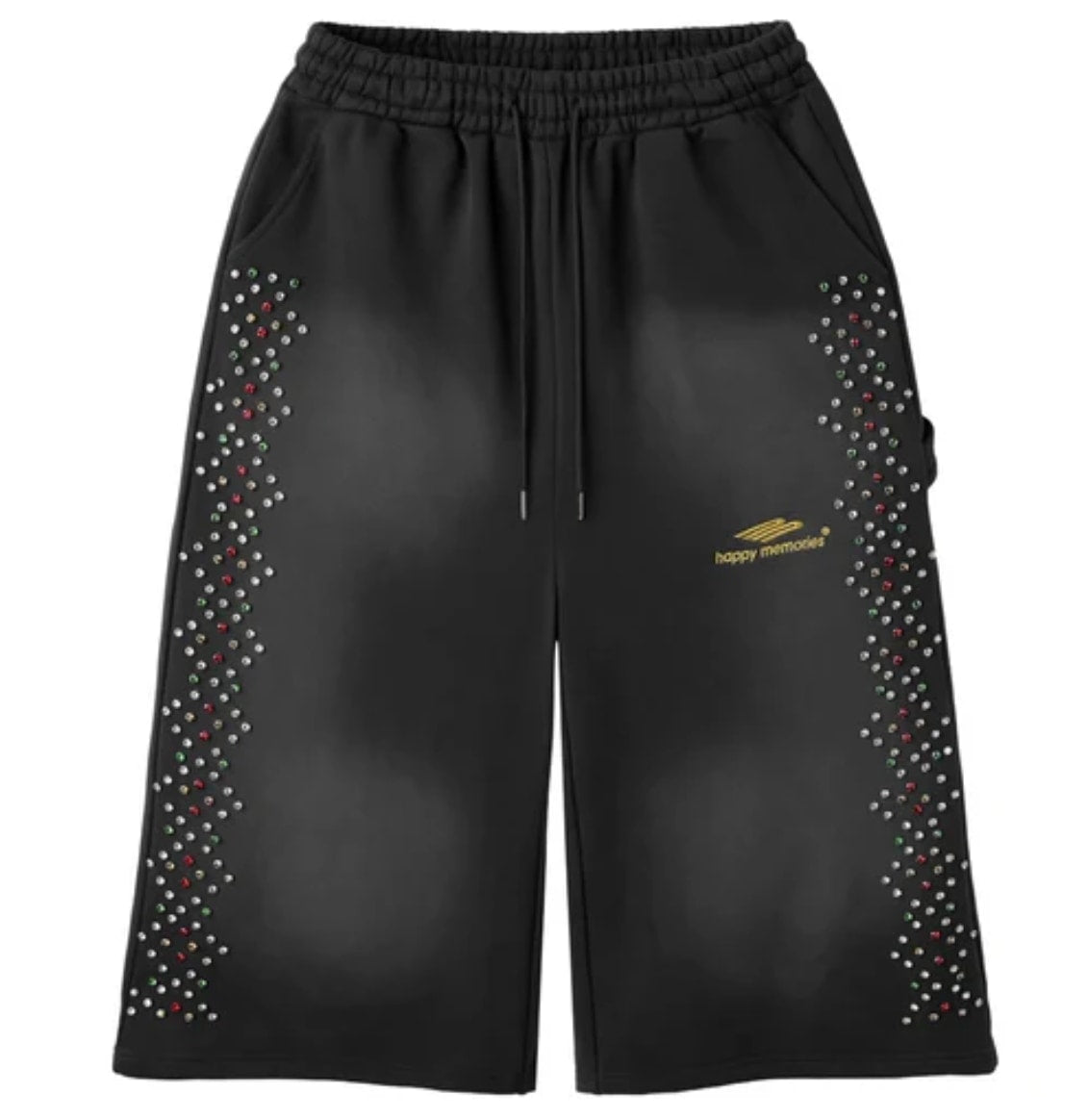 HMDD Crystal 3/4 Sweat Short Black