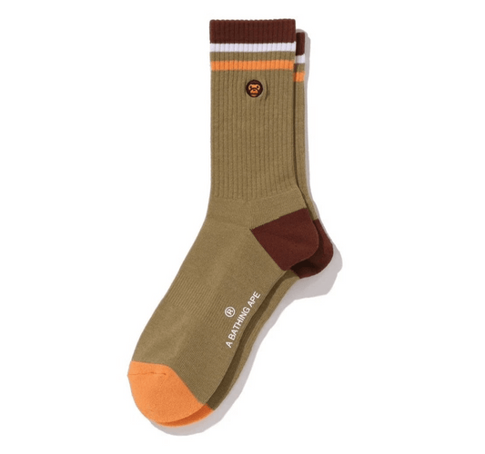 Bape Baby Milo Line Socks Beige