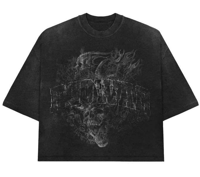Flowar Skull Tee Black
