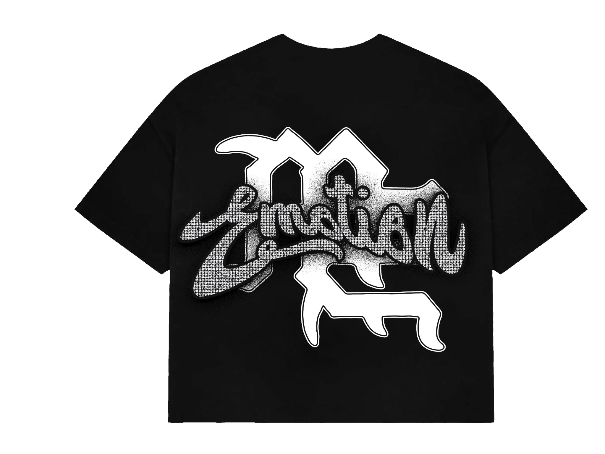 Mied Emotions Black Rhinestone Cropped Tee