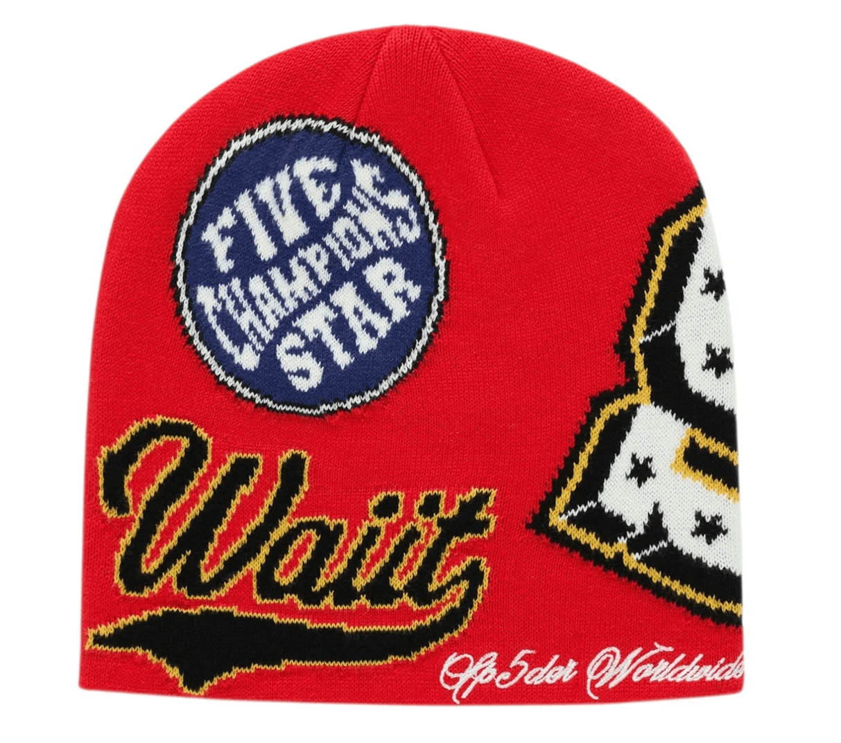 Sp5der District V Skully Beanie Red