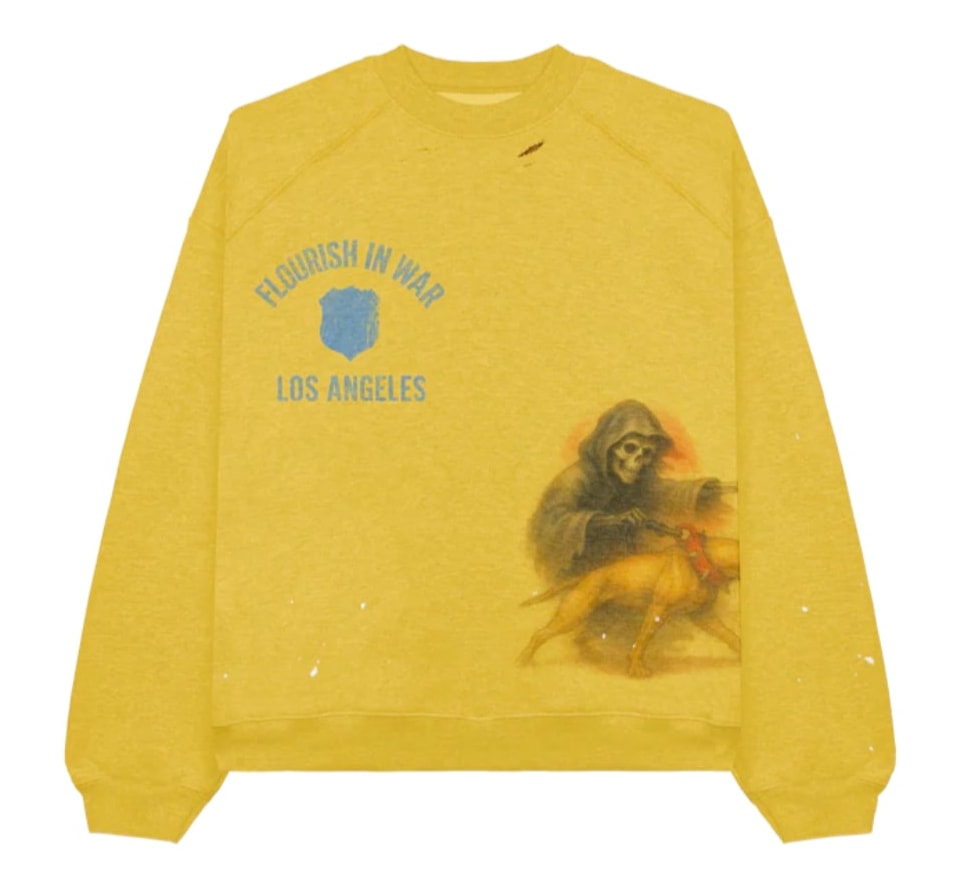 Flowar Mustard Doodle Crewneck