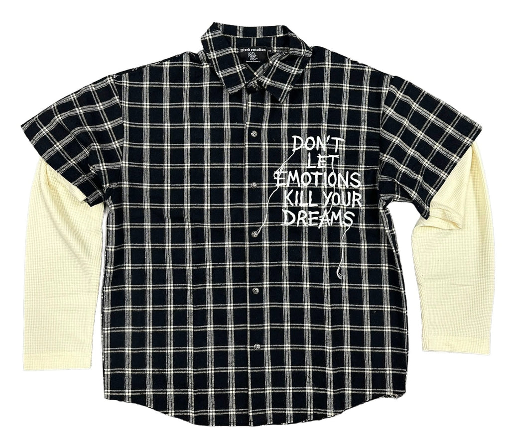 Mixed Emotions Dreams Flannel Black
