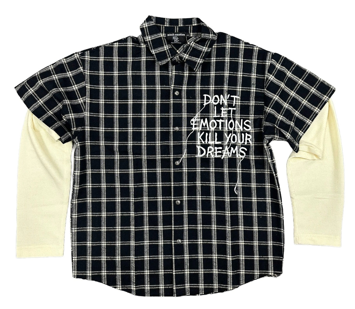 Mixed Emotions Dreams Flannel Black