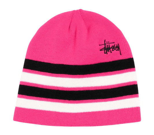 Stussy Skullcap Basic Stripe Dragonfruit