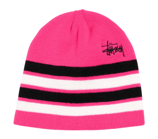 Stussy Skullcap Basic Stripe Dragonfruit