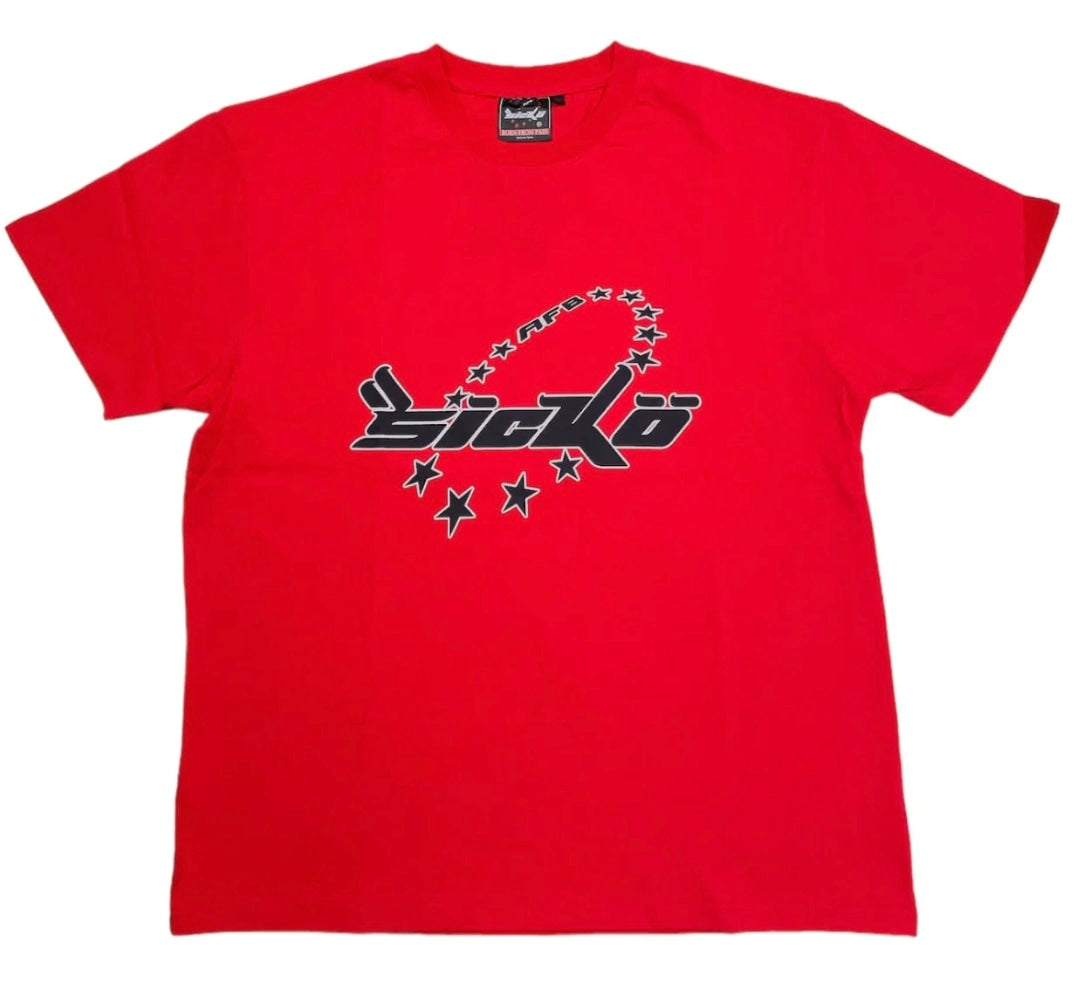 BornFromPain Sicko AFB Logo Short Sleeve Tee Shirt Red