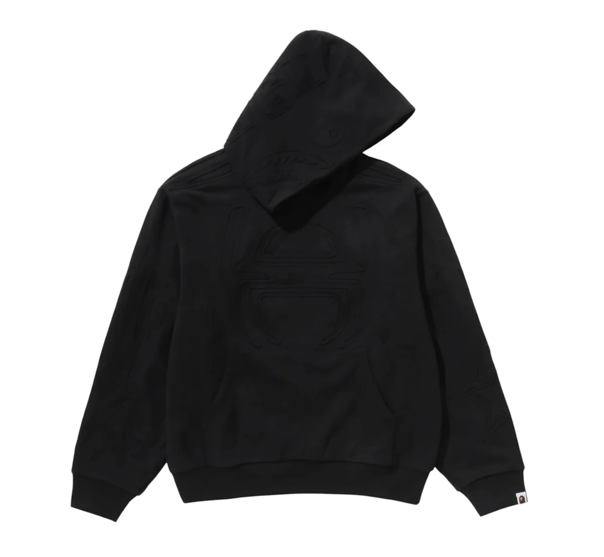 BAPE Padded Shark Cropped Fit Pullover Hoodie Black