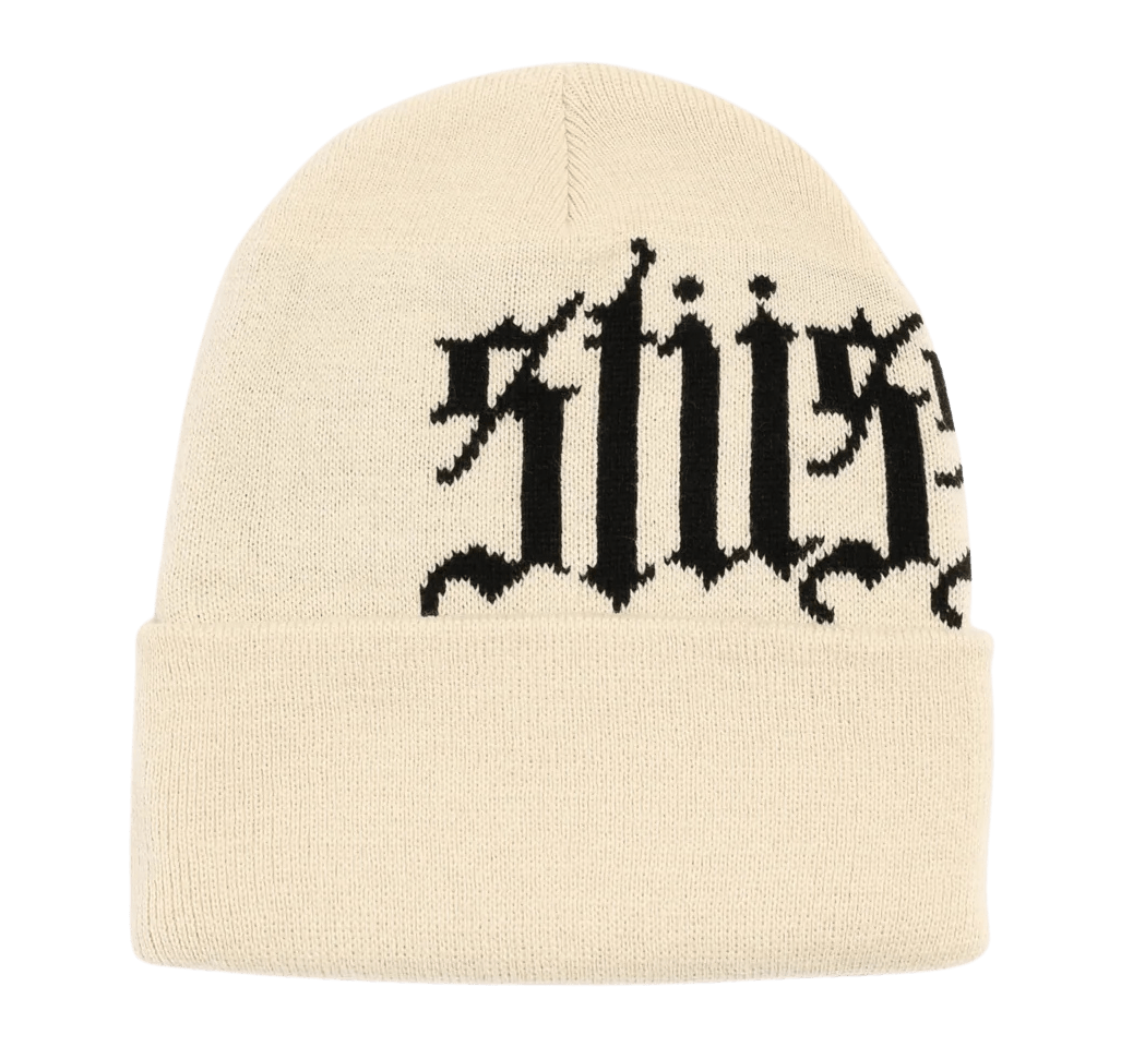 Stussy Cuff Beanie Old English Stone