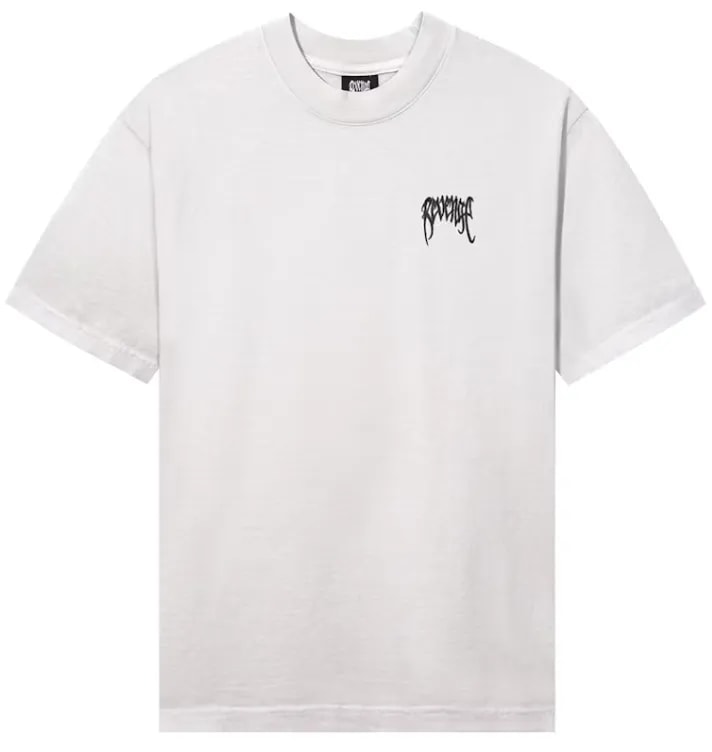Revenge Embroidered Basic Tee Cement