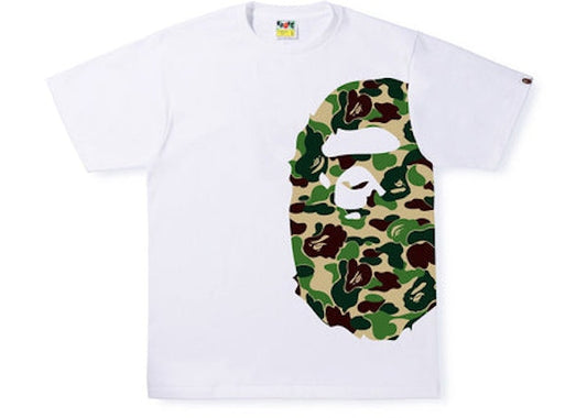 BAPE ABC Camo Side Big Ape Head Tee White Green