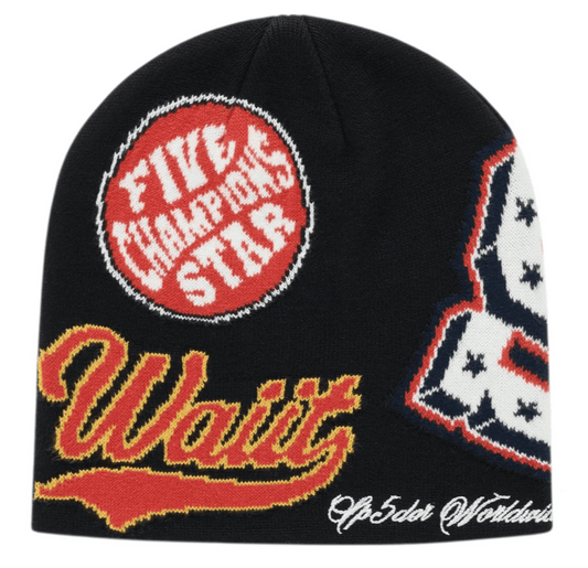 Sp5der District V Skully Beanie Black