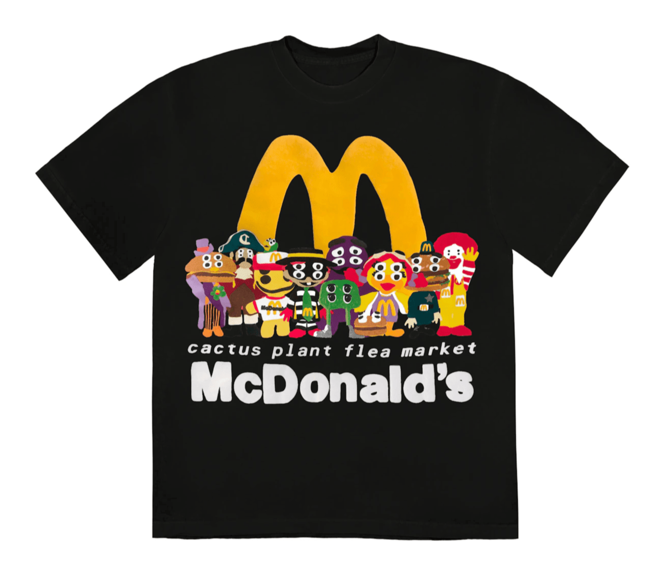 Cactus Plant Flea Market x McDonald's Cactus Buddy! And Friends T-shirt Black