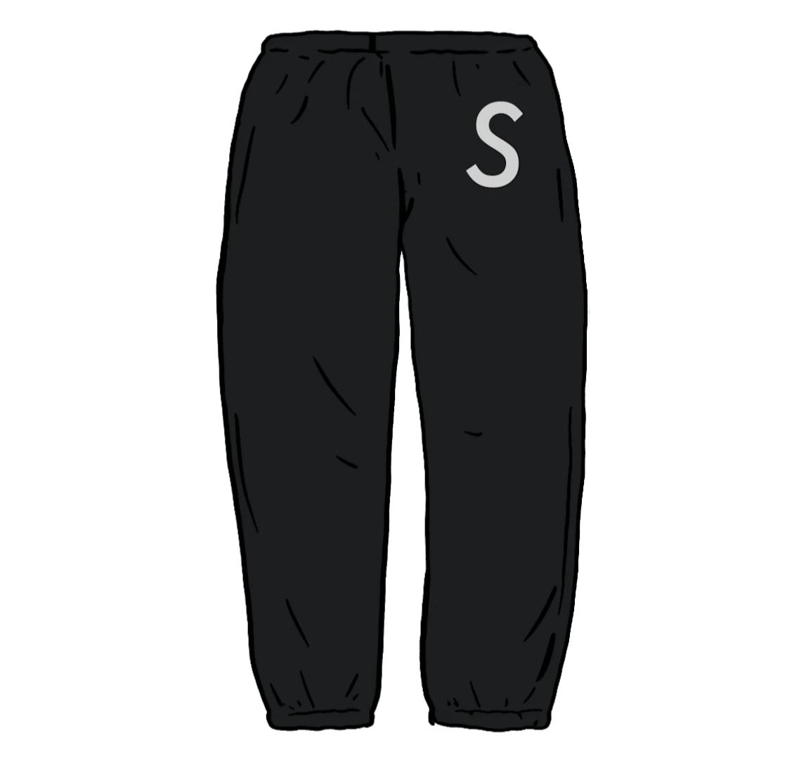 Supreme Swarovski S Logo Sweatpant Black