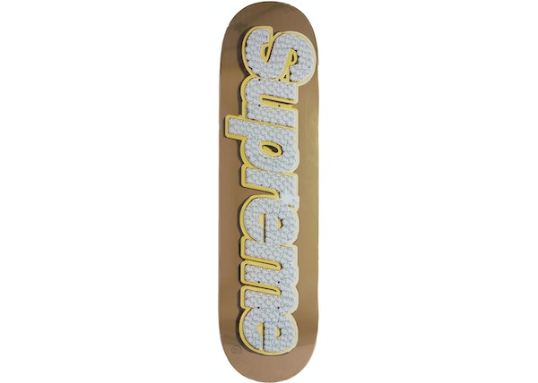 Supreme Bling Box Logo Skateboard Deck (SS22) Gold