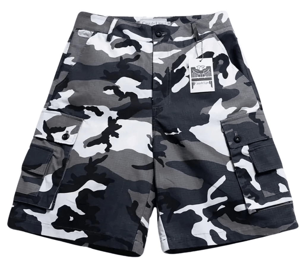 Casa De Lipa Winter Camo Cargo Shorts
