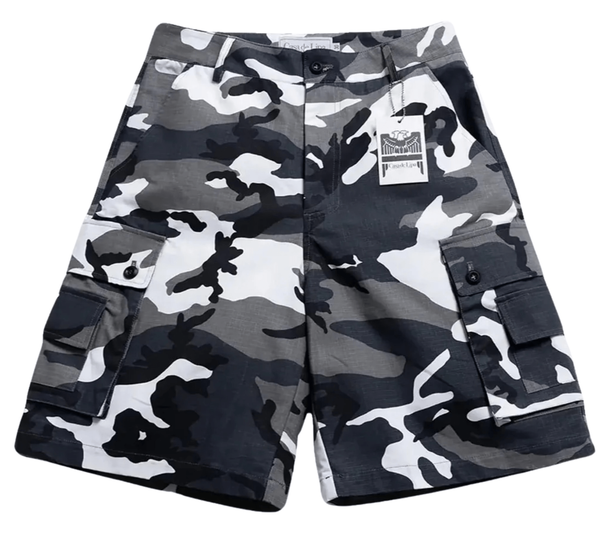 Casa De Lipa Winter Camo Cargo Shorts