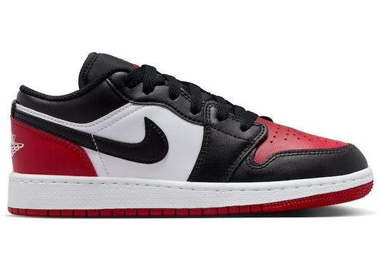 Jordan 1 Low Bred Toe 2.0 (GS)