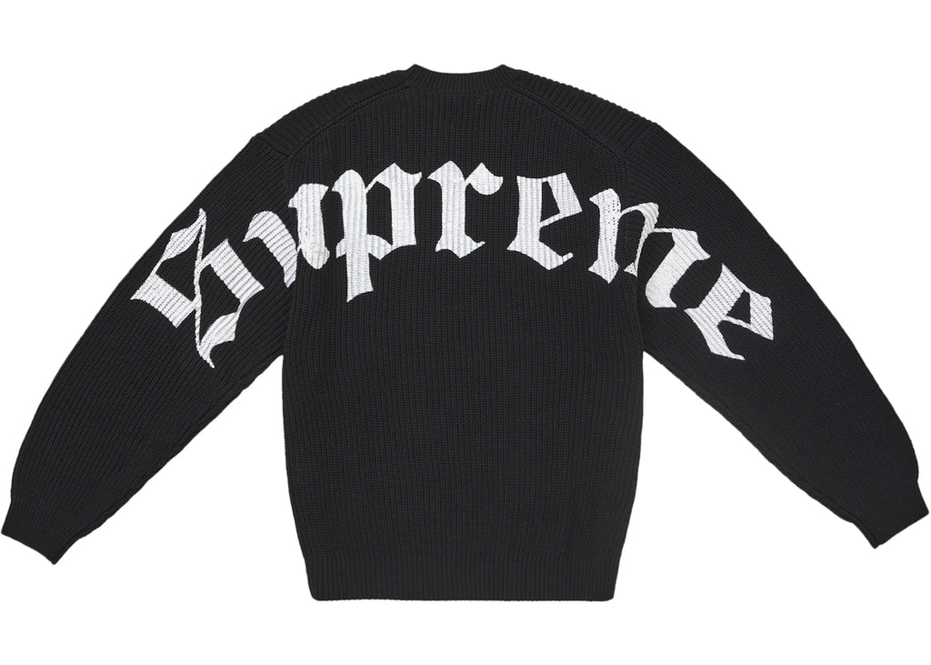 Supreme Old English Printed Sweater Black