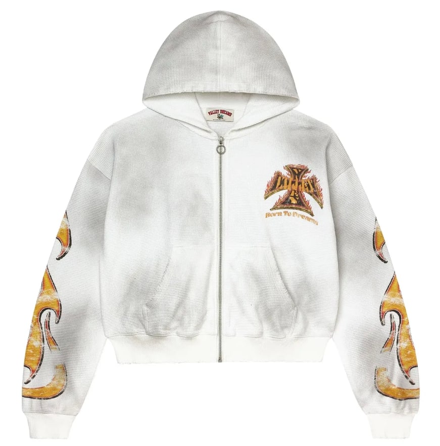 Vale Forever Reborn Waffle Zip Up White