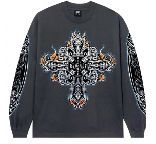 Revenge Ironcrest Vintage Black Logo Long Sleeve