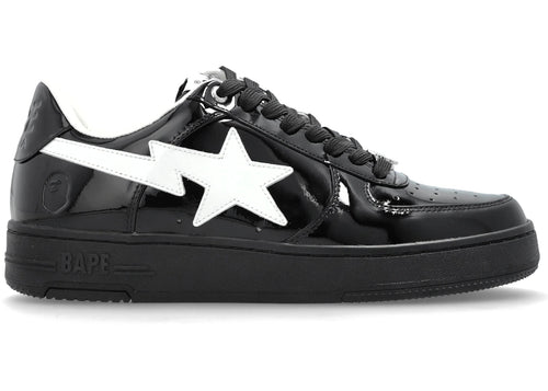 A Bathing Ape Bape Sta #1 Black White Patent Leather
