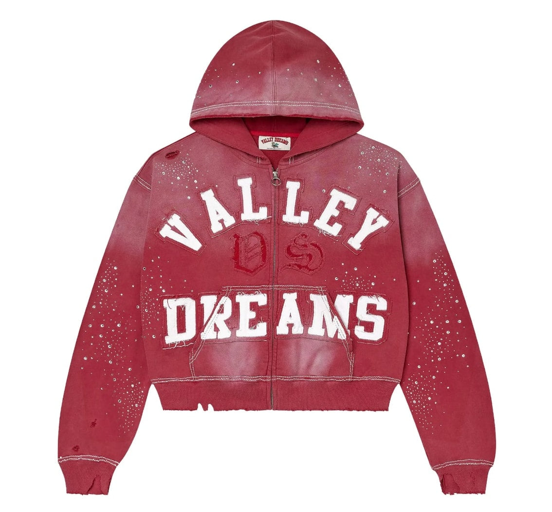 Vale Forever Classico Zip Up Hoodie Ruby