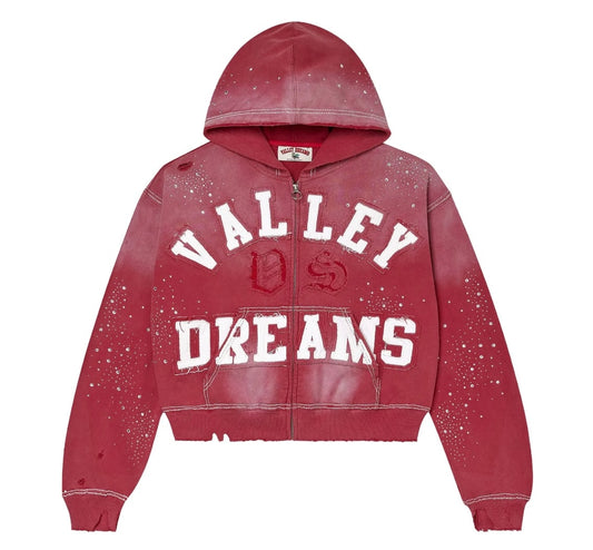 Vale Forever Classico Zip Up Hoodie Ruby