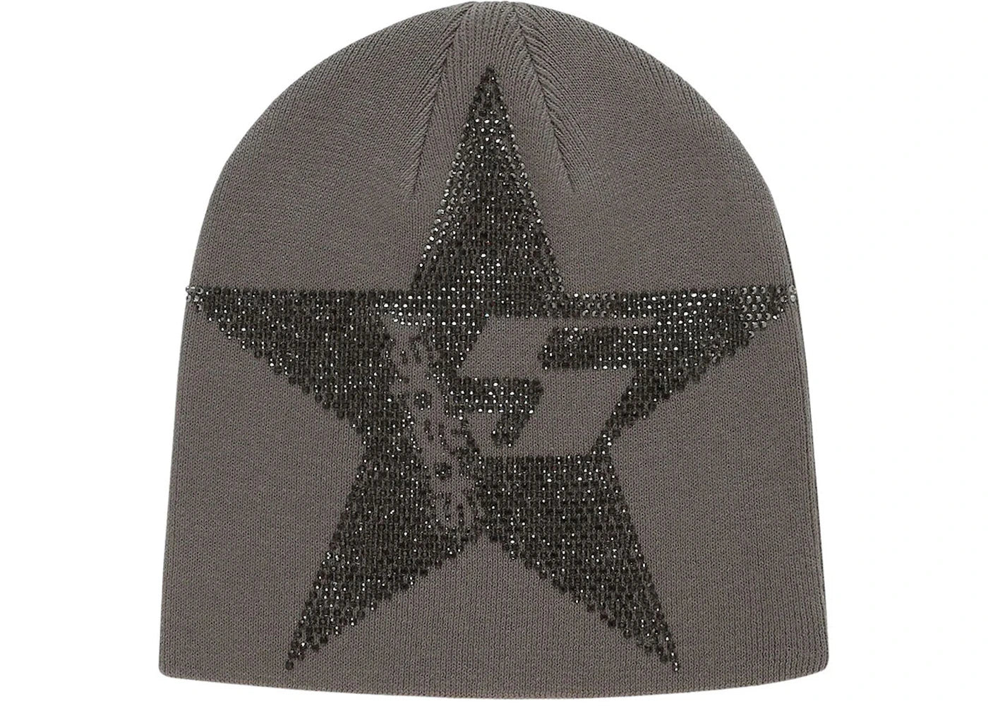 Sp5der Star Rhinestone Skully Slate Grey