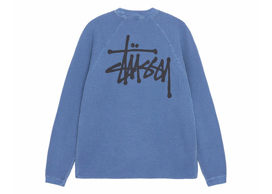 Stussy Raglan Thermal L/S Crew Blue