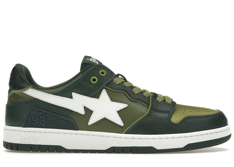 A Bathing Ape Bape SK8 Sta Green White