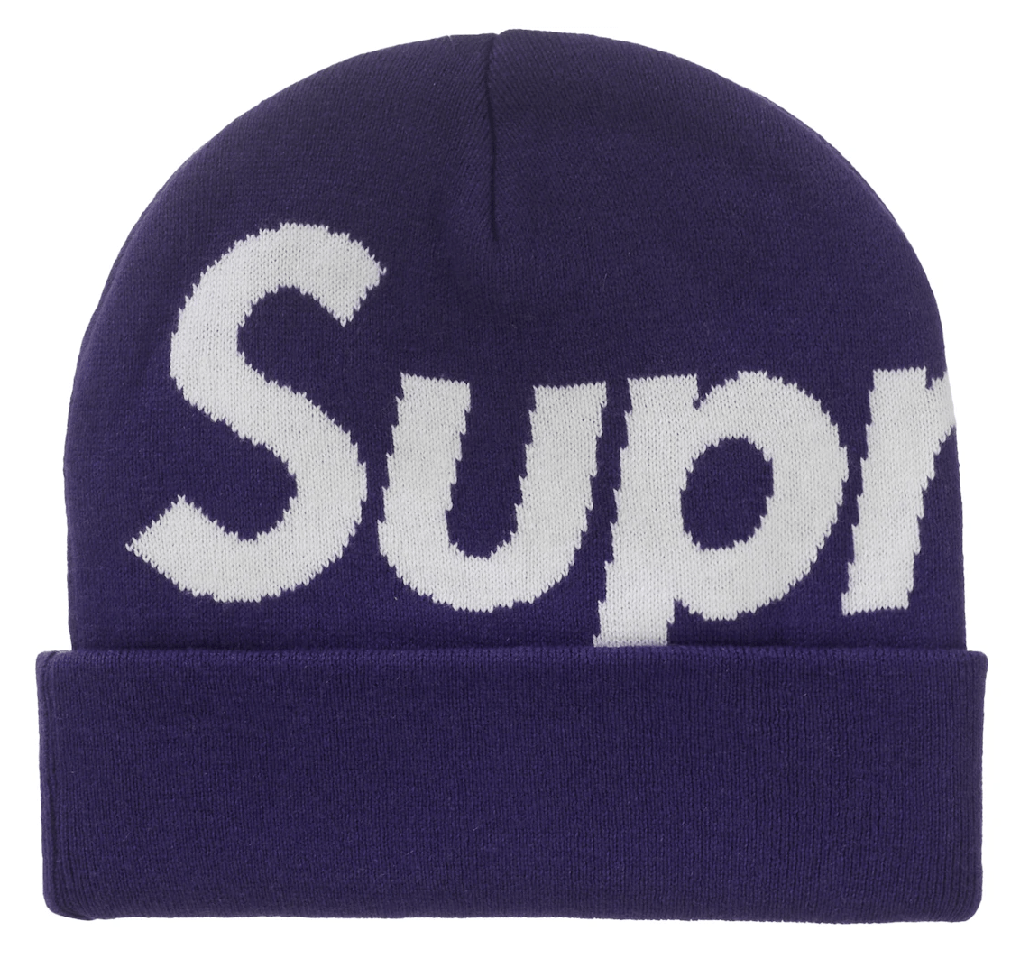 Supreme Big Logo Beanie (FW25) Purple