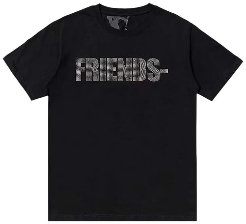 Vlone Friends Rhinestone Black Tee