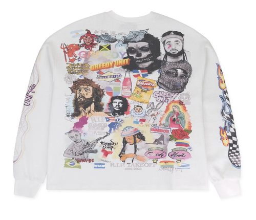 Greedy Unit All Over-Print Thermal White