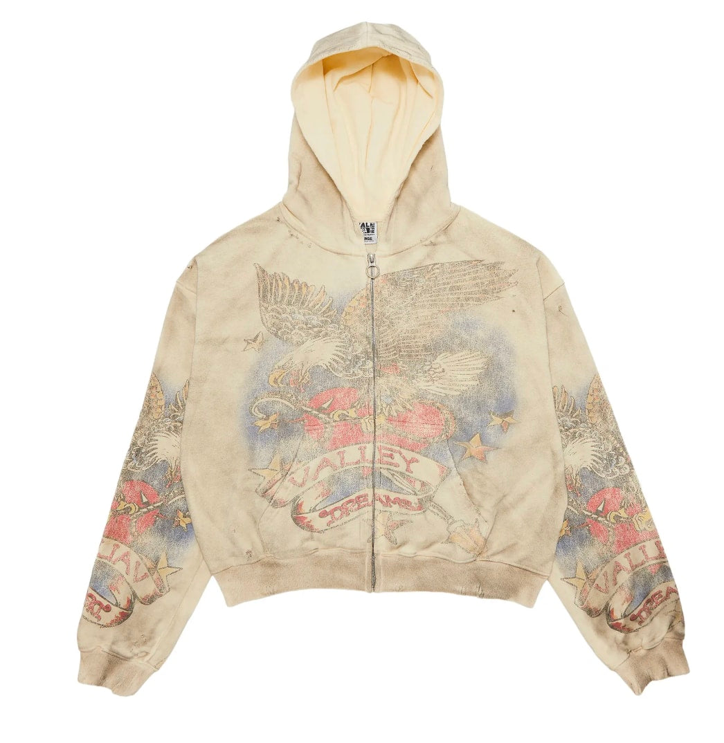 Vale Forever Nostalgia Zip Up Tattered/Cream