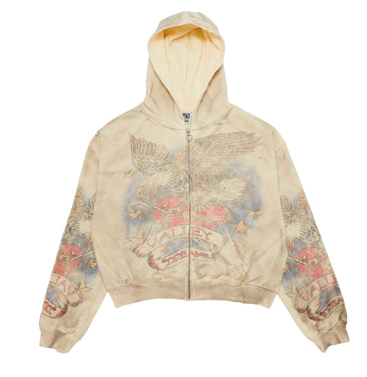 Vale Forever Nostalgia Zip Up Tattered/Cream